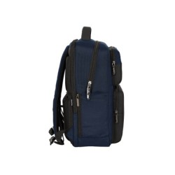 Cartera escolar safta business (black-blue-grey) mochila 2 bolsillos portatil 15,6\usb 310x130x440 mm