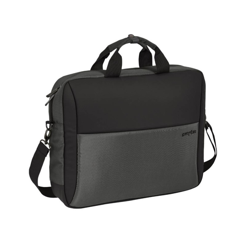 Cartera escolar safta business (black-blue-grey) maletin ordenador 15,6\ 410x90x330 mm