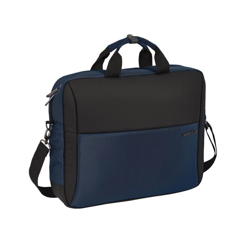 Cartera escolar safta business (black-blue-grey) maletin ordenador 15,6\ 410x90x330 mm