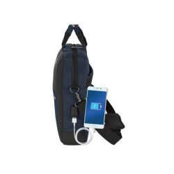 Cartera escolar safta business (black-blue-grey) maletin ordenador 15,6\ 410x90x330 mm