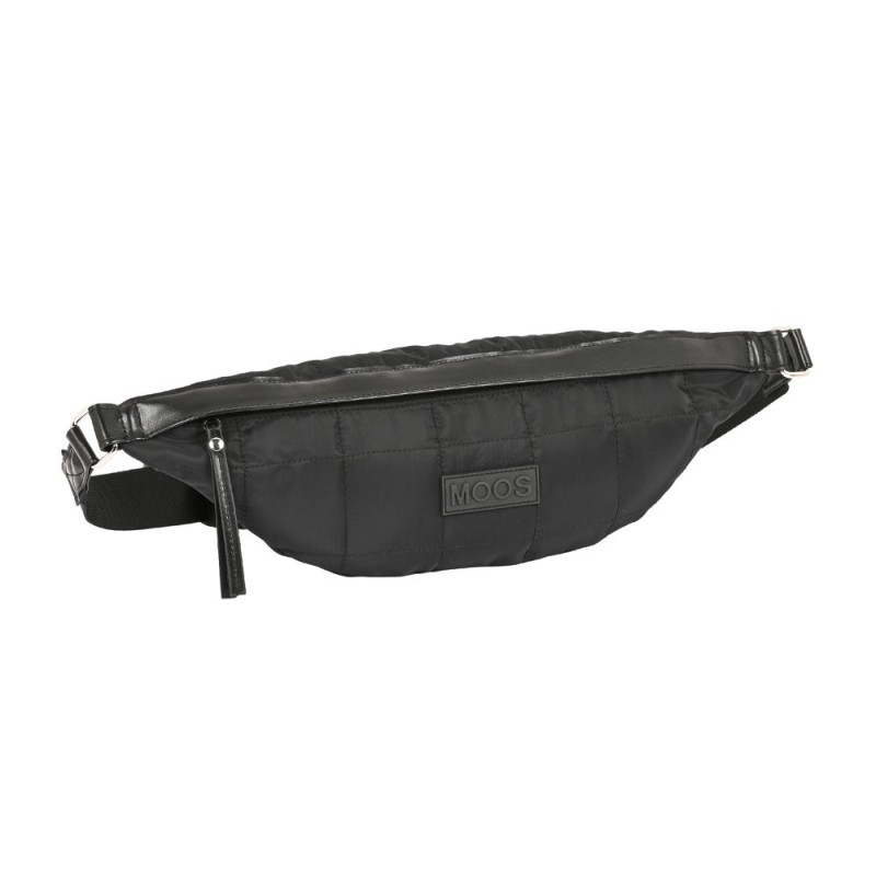 Cartera escolar safta moos capsula black riñonera adulto 410x70x155 mm