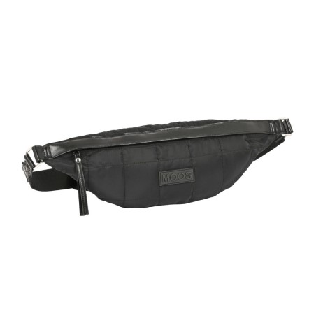 Cartera escolar safta moos capsula black riñonera adulto 410x70x155 mm