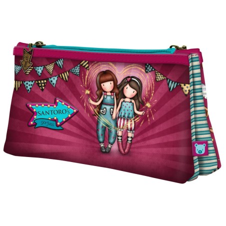 Cartera escolar safta gorjuss fairground neceser pequeño doble 215x115x50 mm