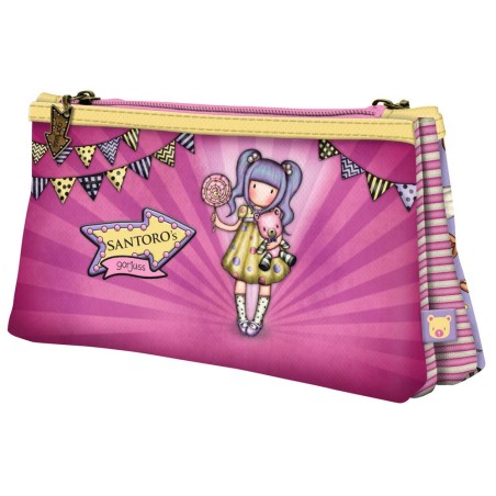 Cartera escolar safta gorjuss fairground neceser pequeño doble 215x115x50 mm