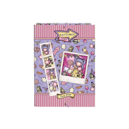 Carpeta carton folio gomas solapas safta gorjuss fairground 260x25x335 mm