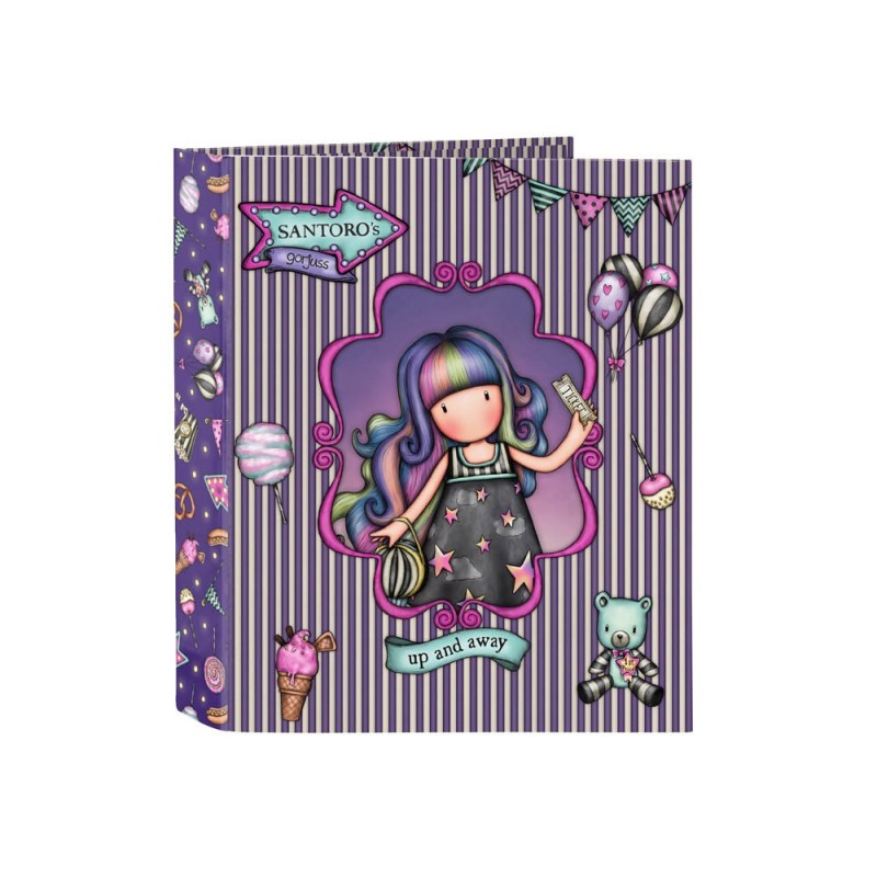 Carpeta carton folio 4 anillas safta lomo ancho gorjuss fairground 270x60x330 mm