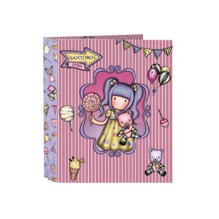 Carpeta carton folio 4 anillas safta lomo ancho gorjuss fairground 270x60x330 mm