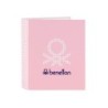 Carpeta carton folio 4 anillas safta lomo ancho benetton vichy 270x60x330 mm