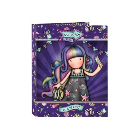 Carpeta carton folio 4 anillas mixtas safta gorjuss fairground 265x40x330 mm