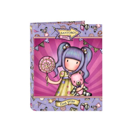 Carpeta carton folio 4 anillas mixtas safta gorjuss fairground 265x40x330 mm