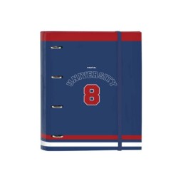 Carpeta 4 anillas safta a4 con recambio 100 hojas university 270x35x320 mm