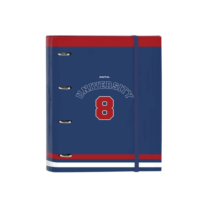 Carpeta 4 anillas safta a4 con recambio 100 hojas university 270x35x320 mm