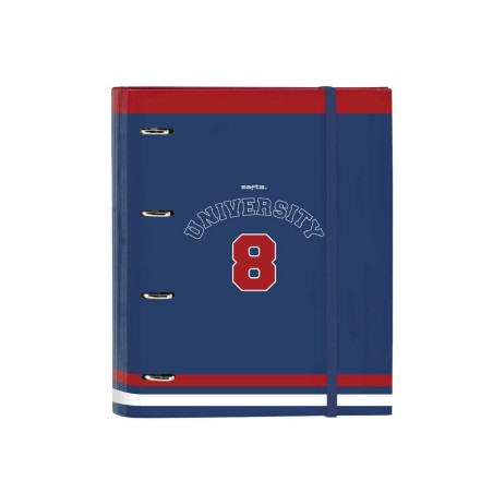 Carpeta 4 anillas safta a4 con recambio 100 hojas university 270x35x320 mm