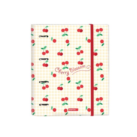 Carpeta 4 anillas safta a4 con recambio 100 hojas cherry 270x35x320 mm