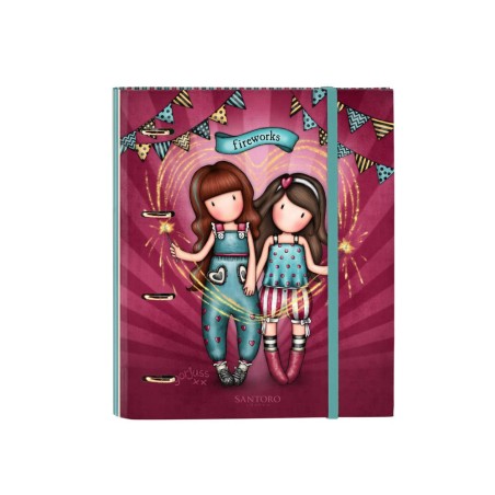 Carpeta 4 anillas safta a4 con recambio 100 hojas gorjuss fairground 270x35x320 mm