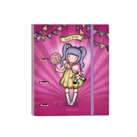 Carpeta 4 anillas safta a4 con recambio 100 hojas gorjuss fairground 270x35x320 mm