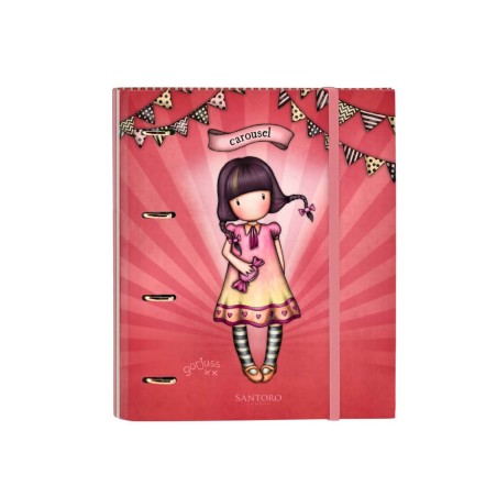 Carpeta 4 anillas safta a4 con recambio 100 hojas gorjuss fairground 270x35x320 mm