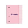 Carpeta 4 anillas safta a4 con recambio 100 hojas benetton vichy 270x35x320 mm