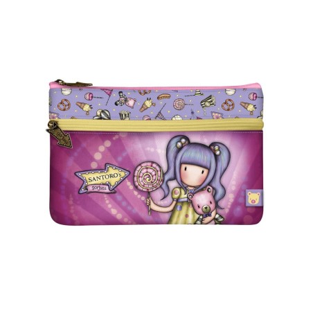 Bolso escolar safta portatodo gorjuss fairground plano con bolsillo 234x15x155 mm