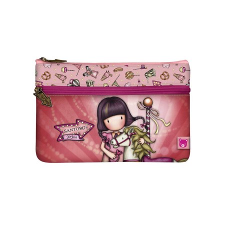 Bolso escolar safta portatodo gorjuss fairground plano con bolsillo 234x15x155 mm
