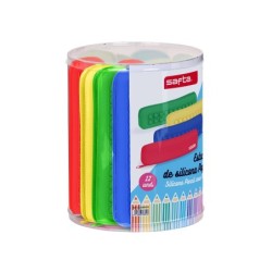 Bolso escolar safta portatodo estrecho silicona pop it expositor de 12 unidades 170x210 mm
