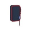 Plumier escolar safta doble cremallera 28 piezas 125x40x195 mm f.c. barcelona corporativa