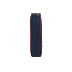 Plumier escolar safta doble cremallera 28 piezas 125x40x195 mm f.c. barcelona corporativa