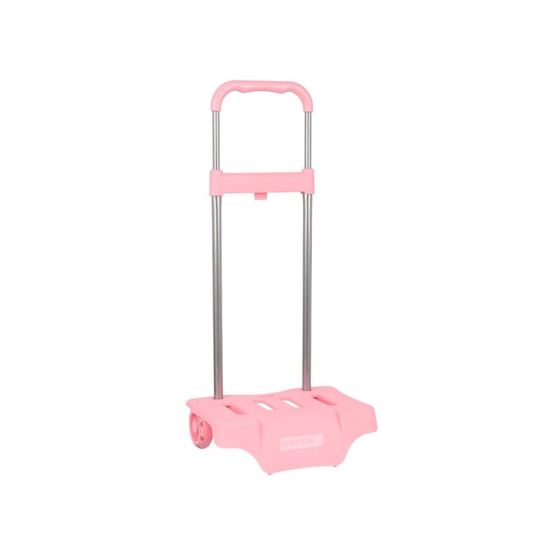 Carro escolar safta portamochilas rosa palo 300x230x850 mm