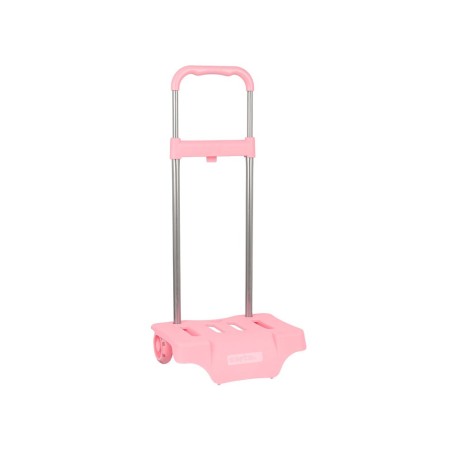 Carro escolar safta portamochilas rosa palo 300x230x850 mm