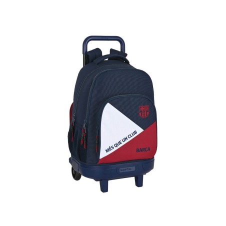 Cartera escolar safta con carro mochila grande con ruedas compact extraible 330x220x450 mm f.c. barcelona