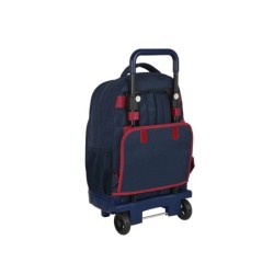Cartera escolar safta con carro mochila grande con ruedas compact extraible 330x220x450 mm f.c. barcelona