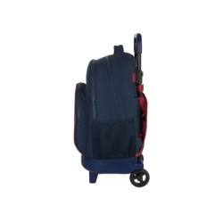 Cartera escolar safta con carro mochila grande con ruedas compact extraible 330x220x450 mm f.c. barcelona