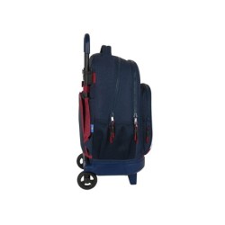 Cartera escolar safta con carro mochila grande con ruedas compact extraible 330x220x450 mm f.c. barcelona
