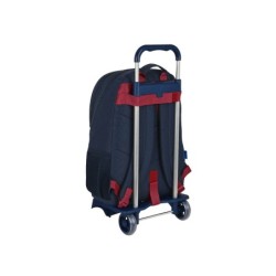 Cartera escolar safta con carro 320x160x440 mm f.c. barcelona corporativa