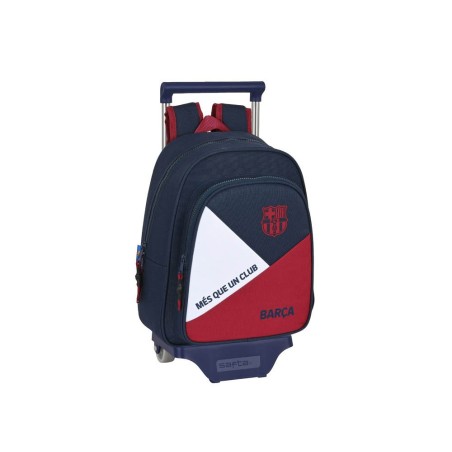 Cartera escolar safta con carro 270x100x330 mm f.c. barcelona corporativa