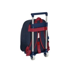 Cartera escolar safta con carro 270x100x330 mm f.c. barcelona corporativa