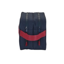 Cartera escolar safta neceser 2 departamentos adaptable a carro 260x125x150 mm f.c. barcelona corporativa