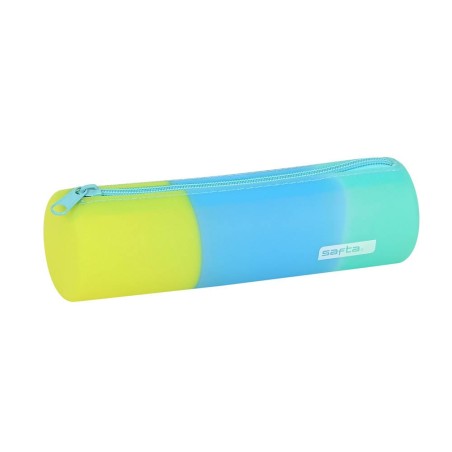 Bolso escolar safta portatodo tricolor redondo silicona 200x50 mm
