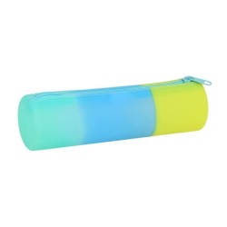 Bolso escolar safta portatodo tricolor redondo silicona 200x50 mm