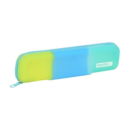Bolso escolar safta portatodo tricolor estrecho silicona 200x20x55 mm