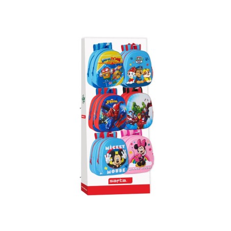 Expositor escolar safta mochilas 3d surtidas 650x280x1580 mm