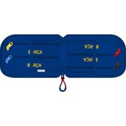 Plumier escolar safta f.c. barcelona 1 equipacion 21/22 mochila con 4 portatodos vacios 120x50x230 mm