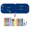 Plumier escolar safta f.c. barcelona 1 equipacion 21/22 mochila con 4 portatodos llenos 120x50x230 mm