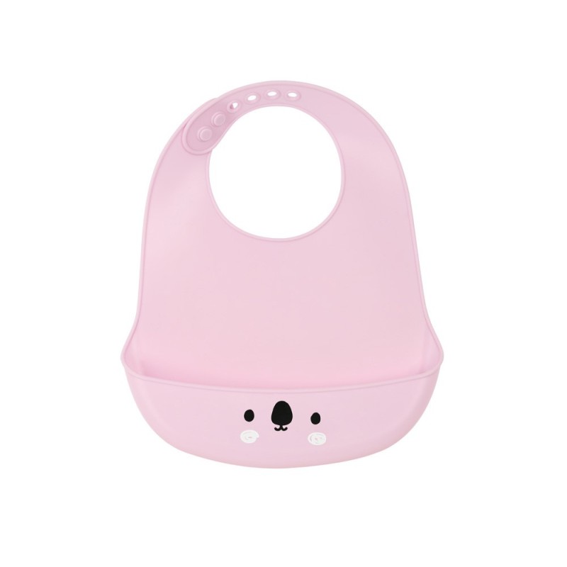 Babero silicona safta osito rosa 210x20x260 mm