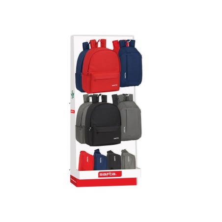 Expositor escolar safta colores basic mochilas / riñoneras / mini mochilas 650x380x1580 mm