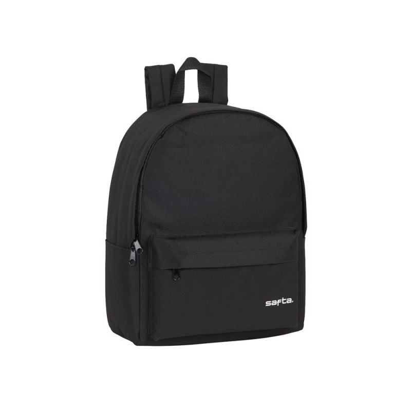 Cartera escolar safta day pack ordenador 14,1\ basic negro 310x160x400 mm