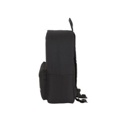 Cartera escolar safta day pack ordenador 14,1\ basic negro 310x160x400 mm