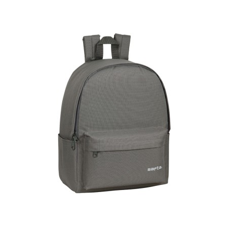 Cartera escolar safta day pack ordenador 14,1\ basic gris 310x160x400 mm