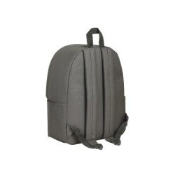Cartera escolar safta day pack ordenador 14,1\ basic gris 310x160x400 mm