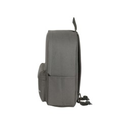 Cartera escolar safta day pack ordenador 14,1\ basic gris 310x160x400 mm
